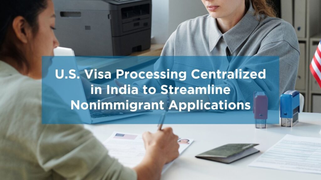 Non-Immigrant is filling up a form